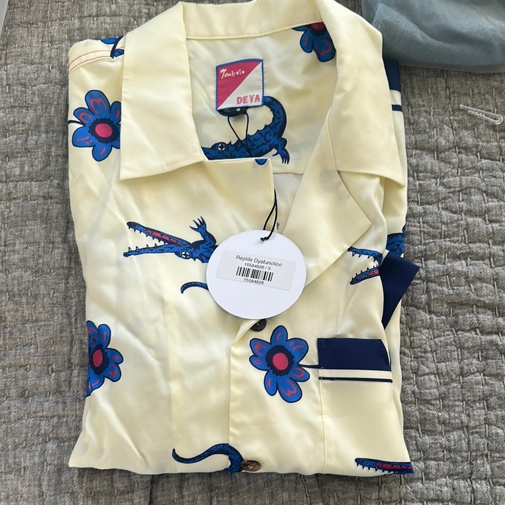 Tombolo Yellow Reptile Dsyfunction Print Shirt